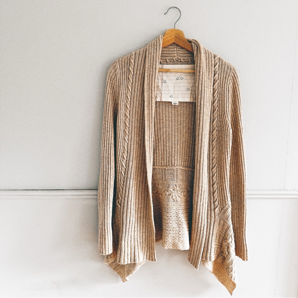 ANTHROPOLOGIE > Canary Open Front Wool Sweater